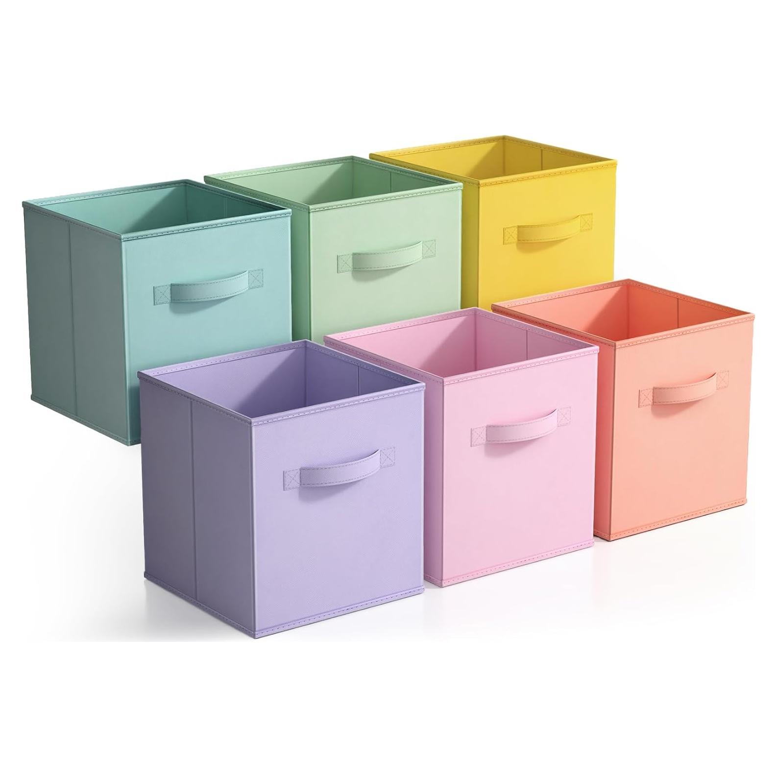 Cubos de Almacenamiento Sorbus 11" Plegables Multicolor - 6 Unidades