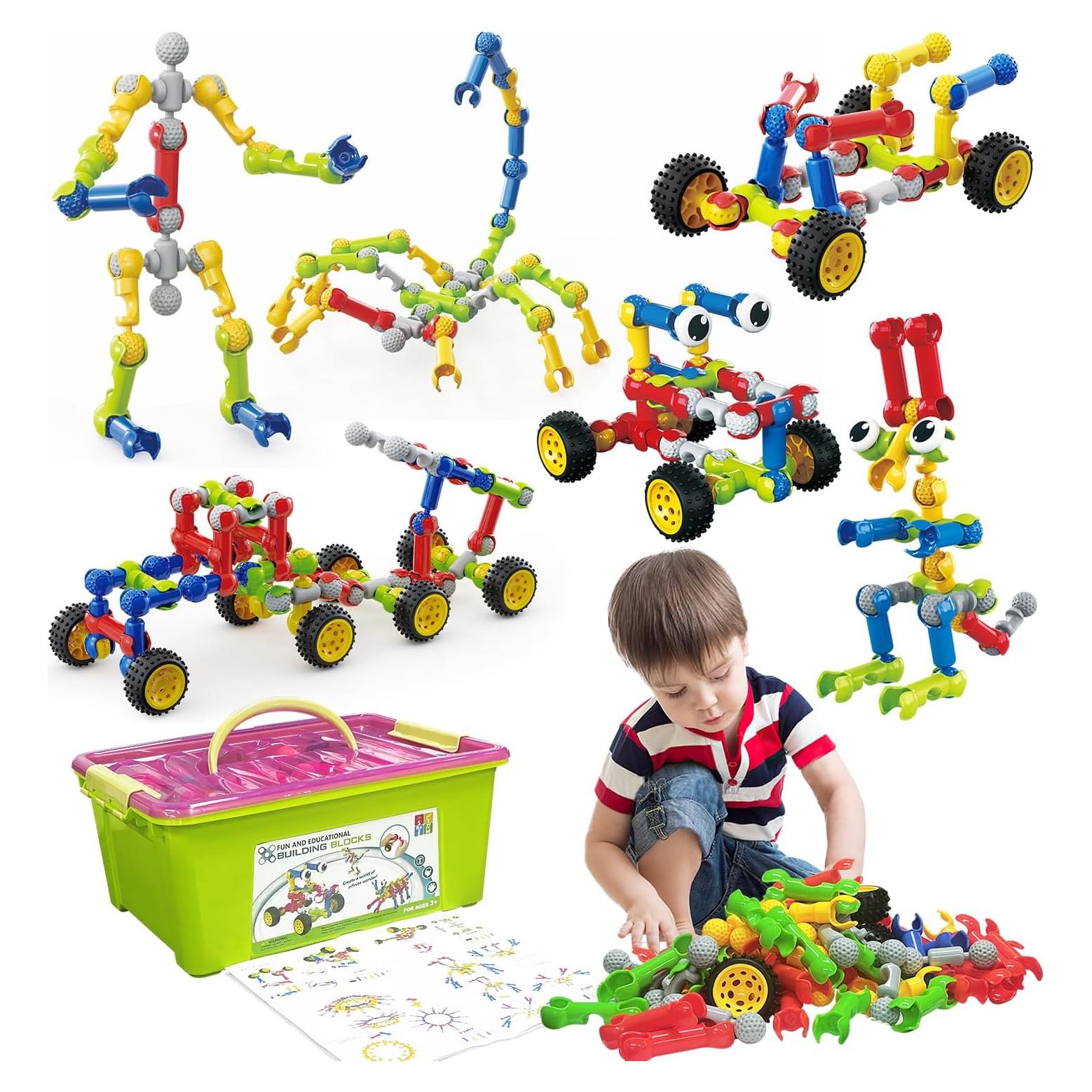 Juguetes de Construcción Huaker 180 Piezas Educativos