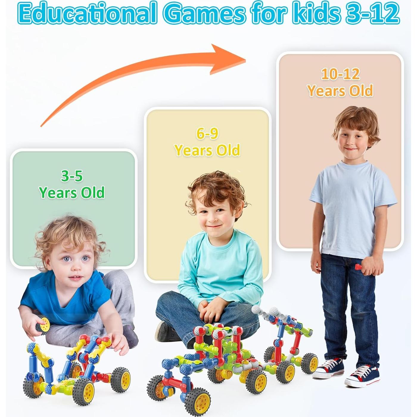 Juguetes de Construcción Huaker 180 Piezas Educativos