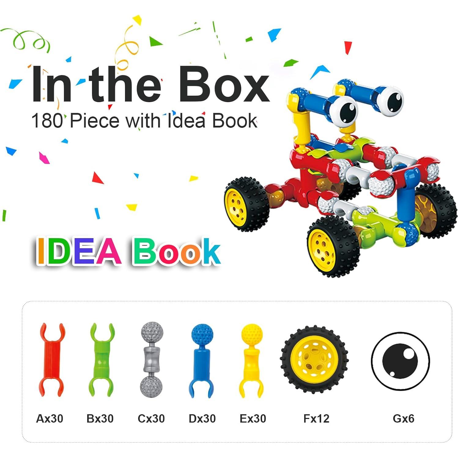 Juguetes de Construcción Huaker 180 Piezas Educativos