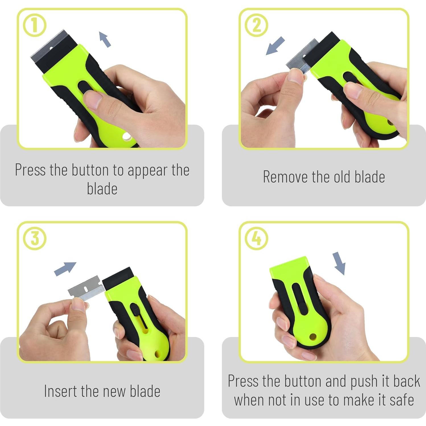 Juego de Raspadores Bates con 30 Cuchillas de Acero Inoxidable