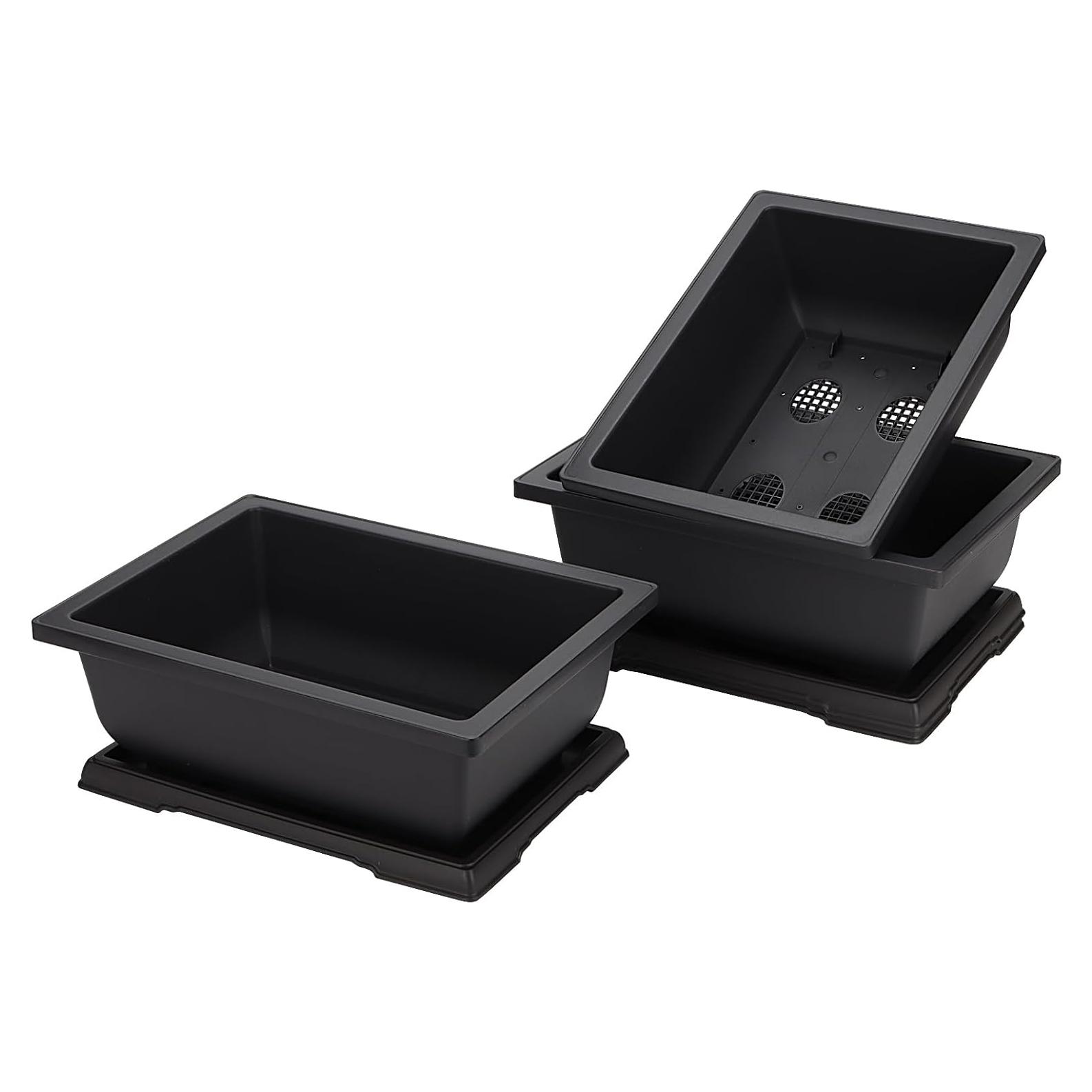 Macetas de Plástico MANCHAP 3 Pack 29x21 cm para Bonsai
