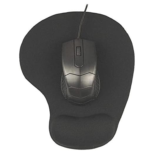 Alfombrilla de Ratón Ergonómica VVS con Soporte de Gel Negro