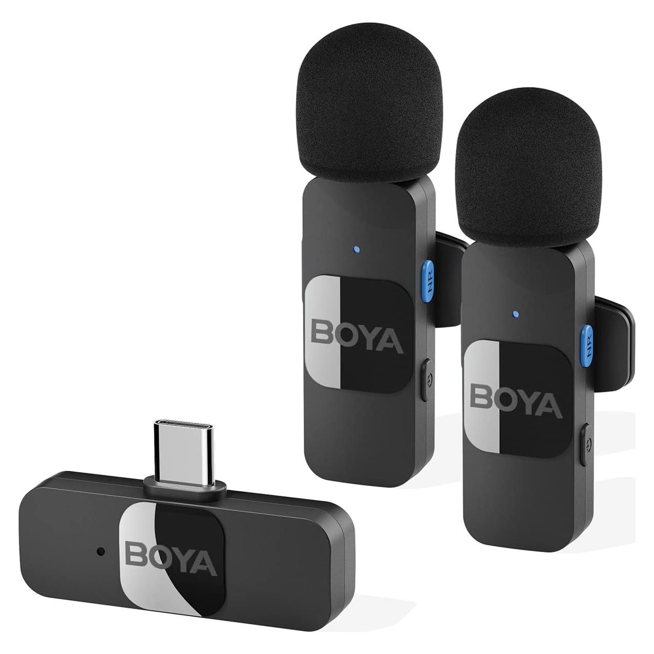 Micrófono Lavalier Inalámbrico BOYA BY V20 para Smartphone