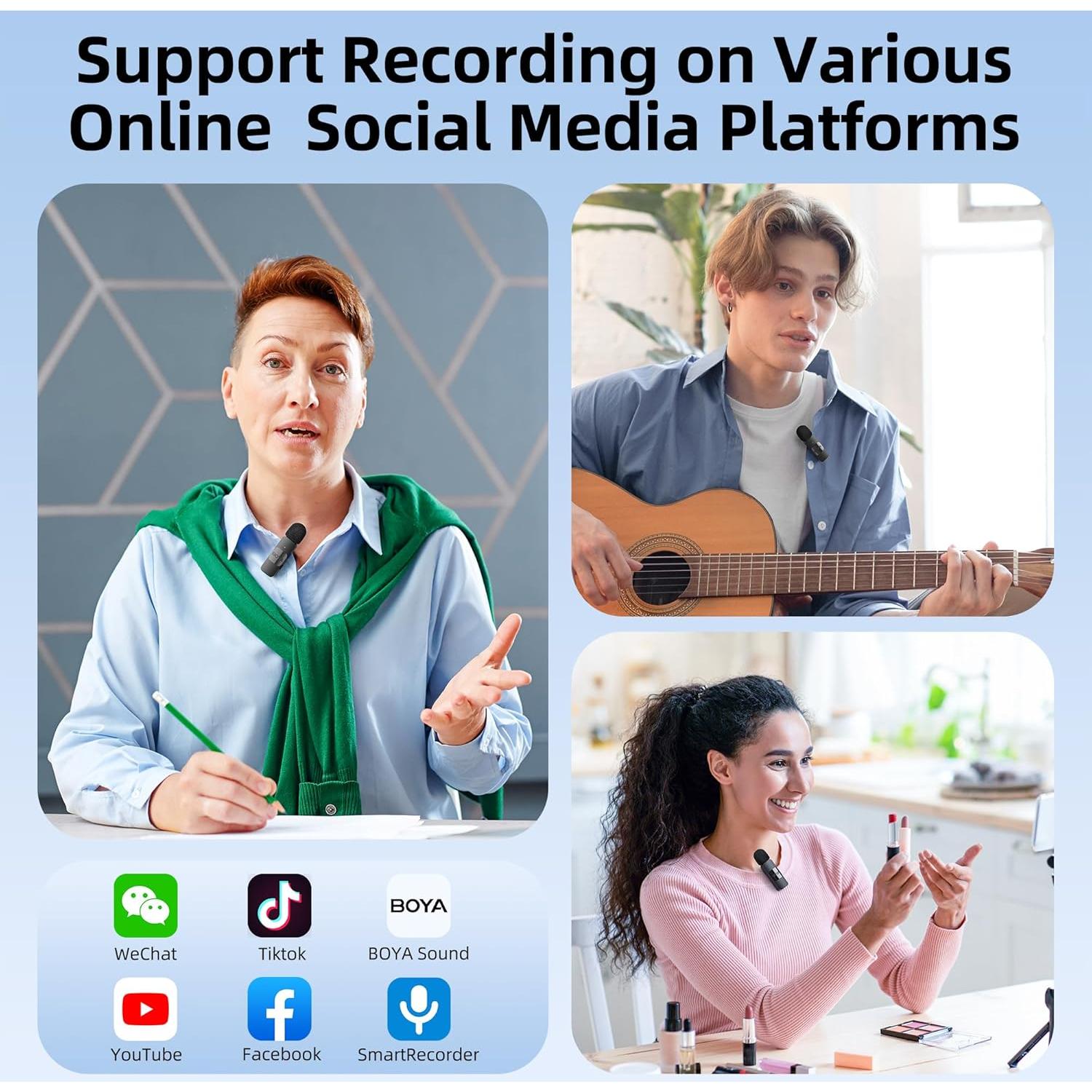 Micrófono Lavalier Inalámbrico BOYA BY V20 para Smartphone