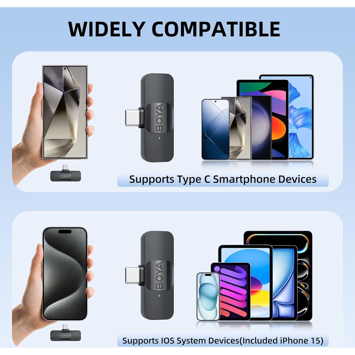 Micrófono Lavalier Inalámbrico BOYA BY V20 para Smartphone