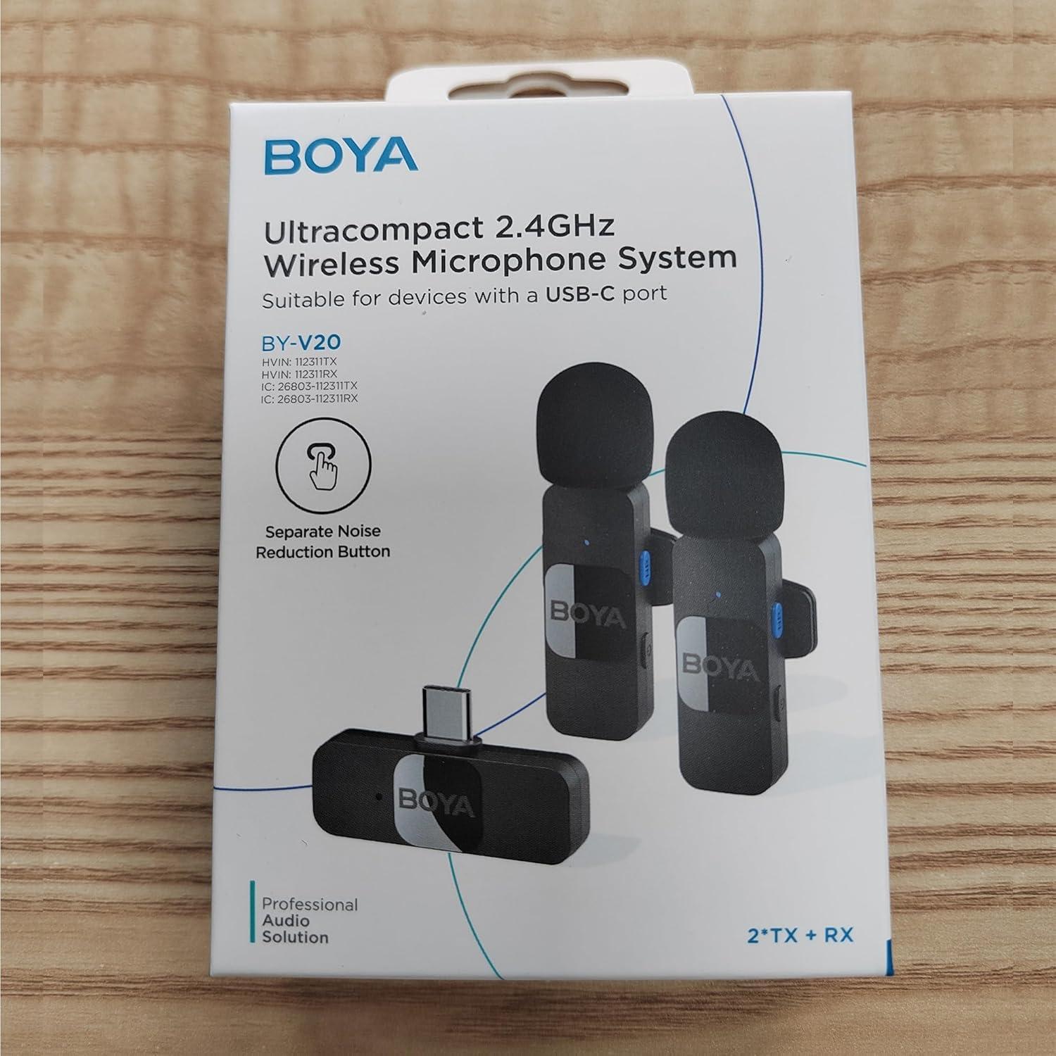 Micrófono Lavalier Inalámbrico BOYA BY V20 para Smartphone