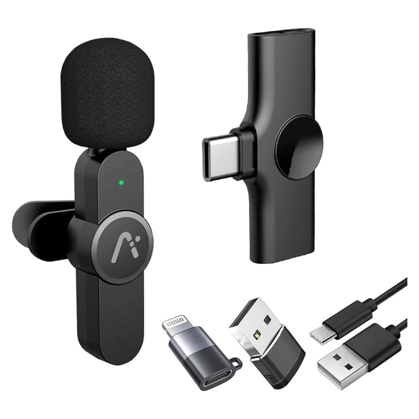 Micrófono Lavalier Inalámbrico Aisizon A5d para Smartphone