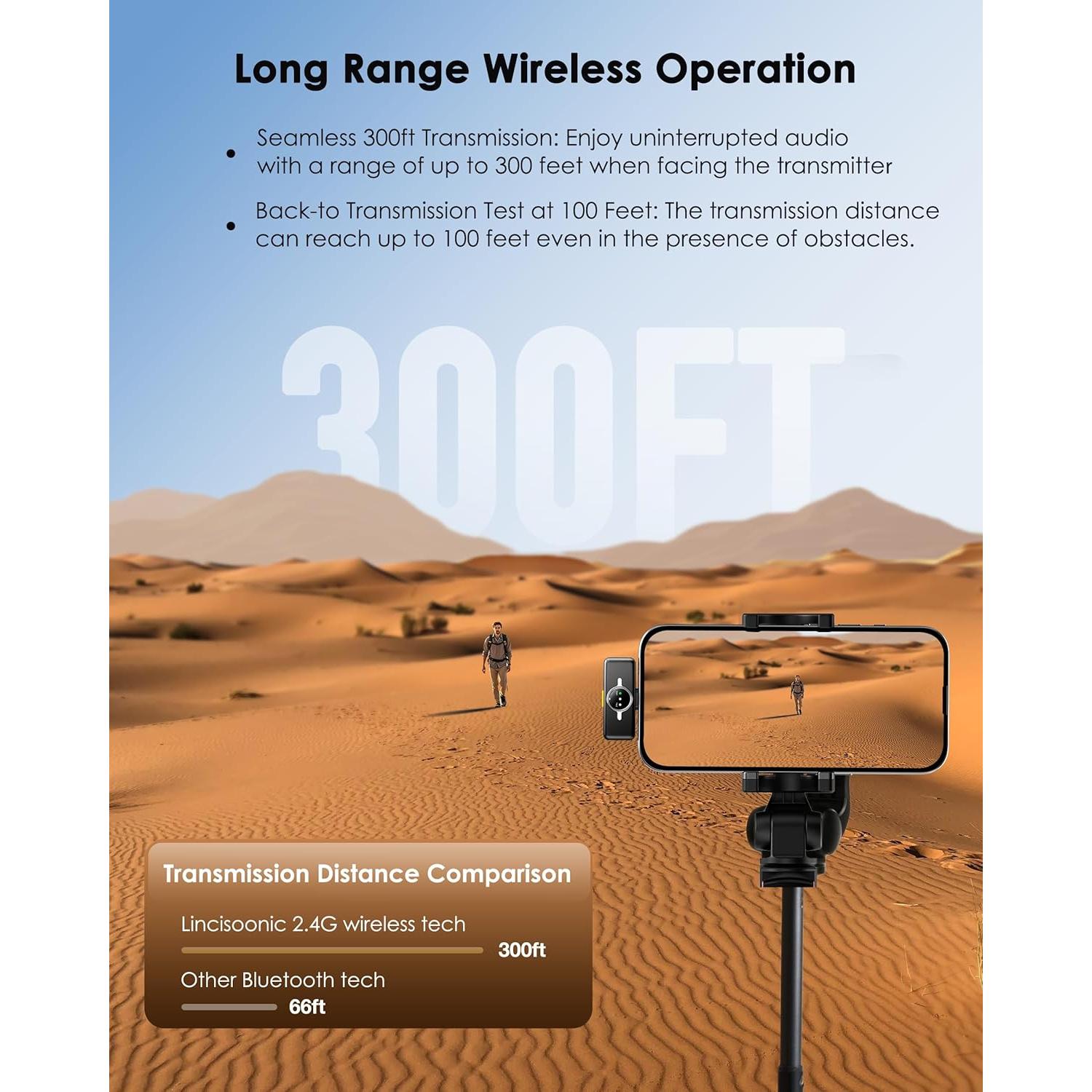 Micrófono Lavalier Inalámbrico Lincisoonic A6 USB-C 14h