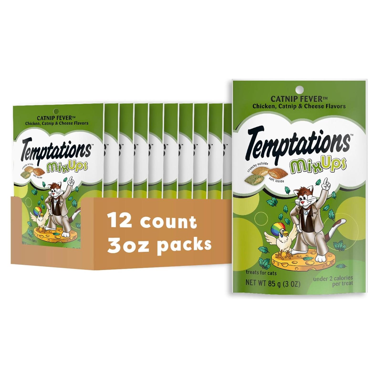 Golosinas para Gatos Temptations MixUps 12 x 85g Sabor Hierba Gatera