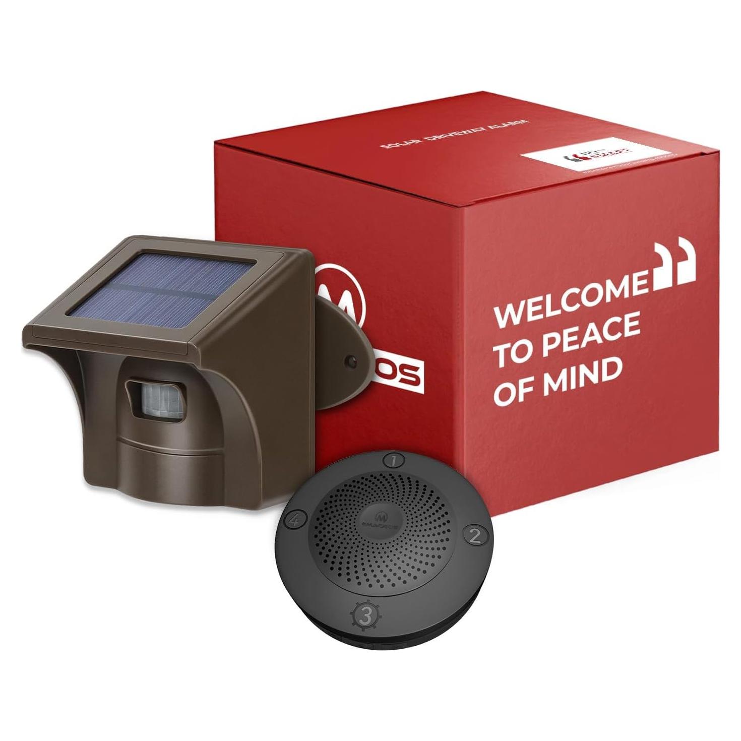 eMACROS Alarma Inalámbrica Solar con Sensor de Movimiento