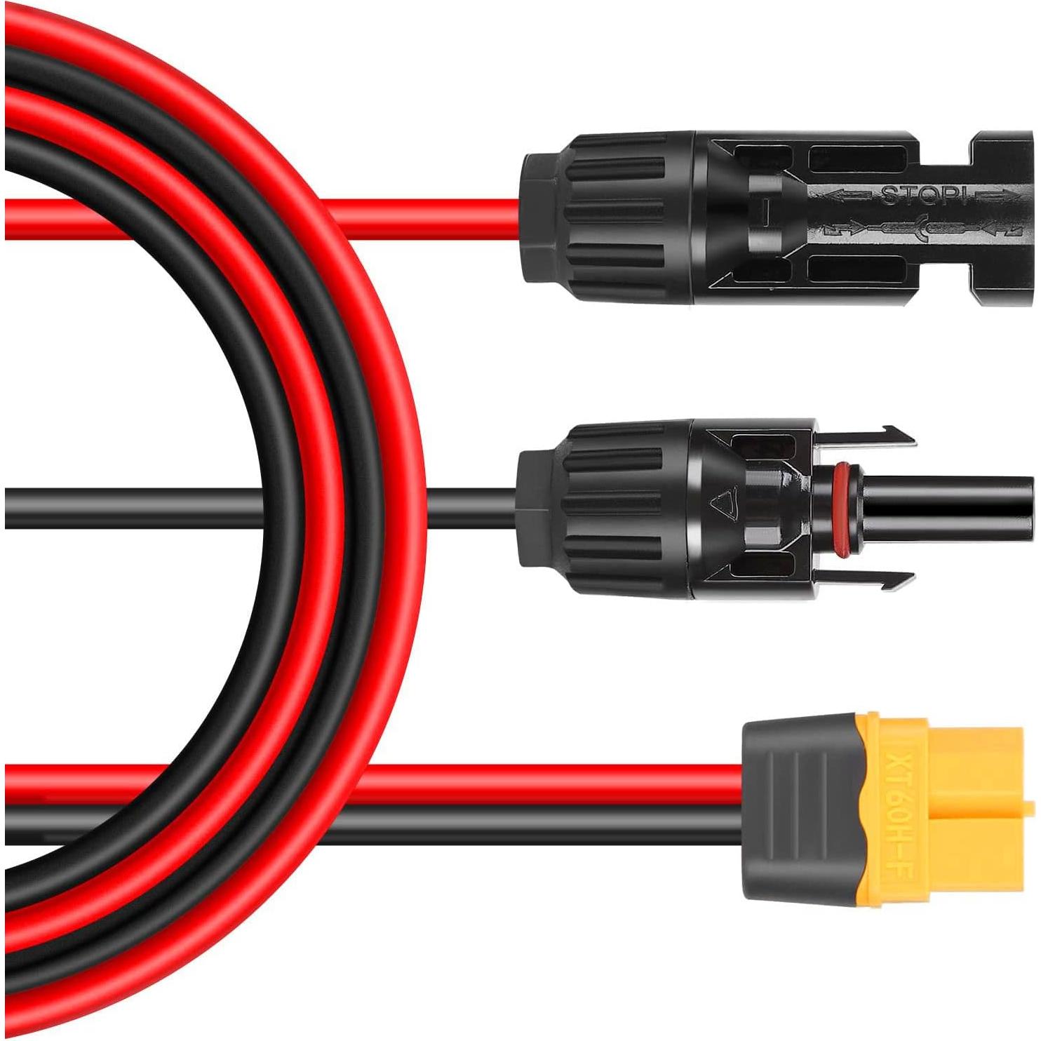 Cable de carga solar 12AWG RYX XT60 3M impermeable