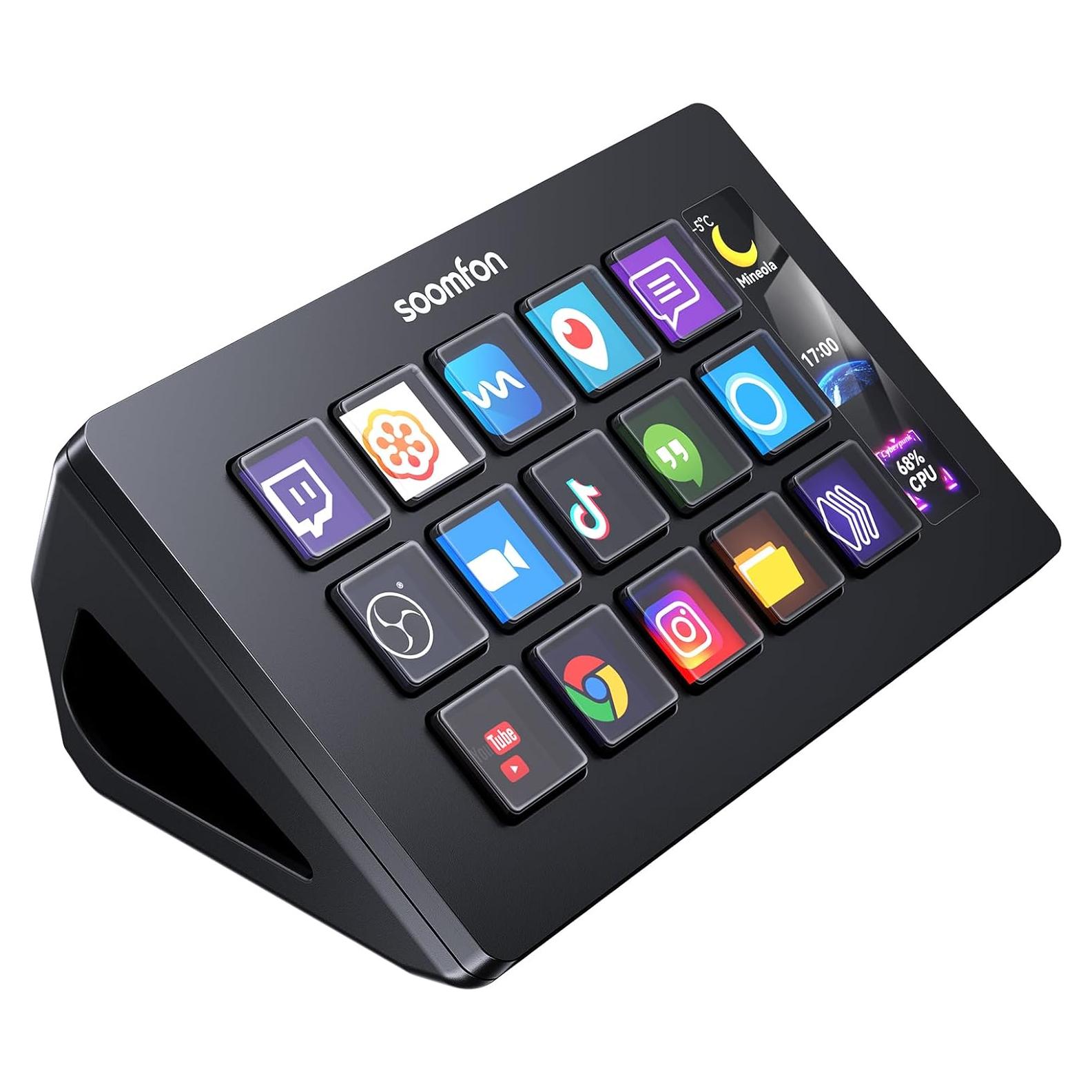 Controlador de Transmisión SOOMFON 15 Teclas LCD Personalizables