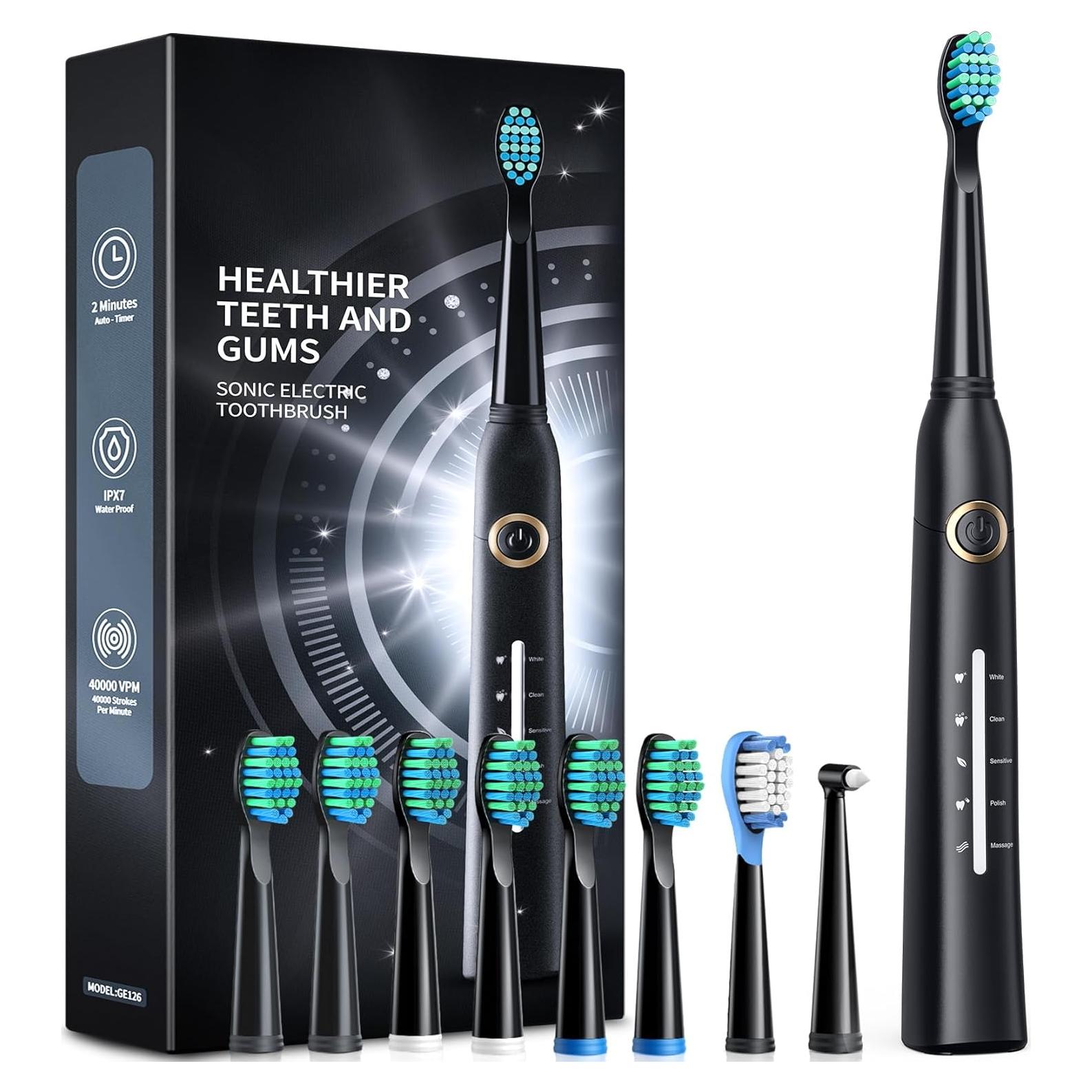 Cepillo de Dientes Eléctrico TEETHEORY Sonic 40000 VPM 5 Modos