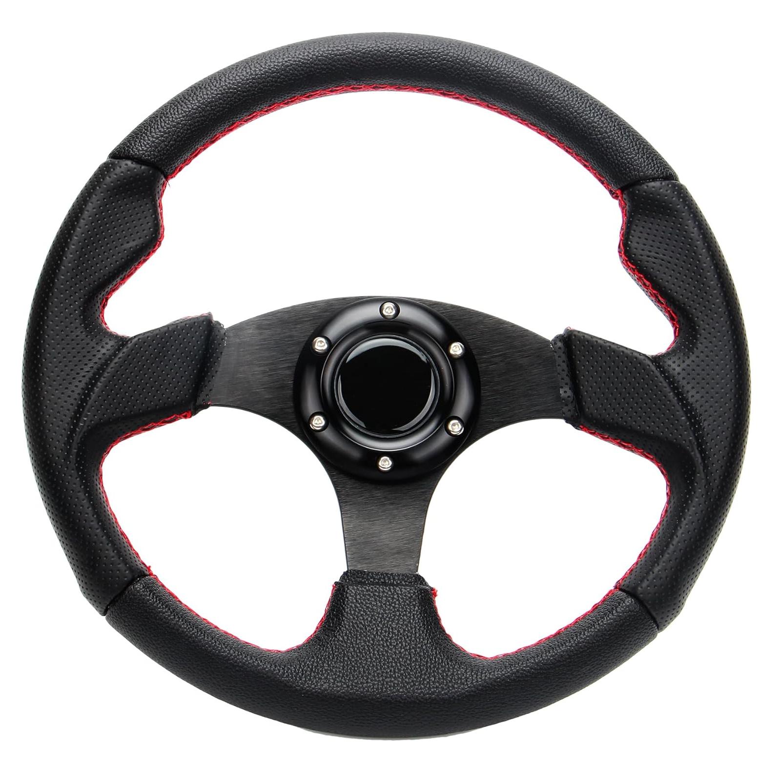 Volante de Carreras YEHICY 320mm Cuero PVC Estilo Drift