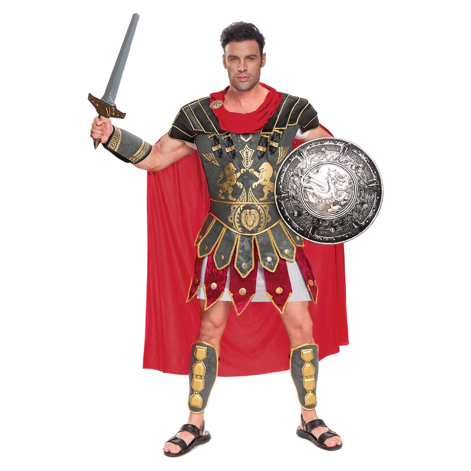 Disfraz de Gladiador Romano Spooktacular Creations - Toga y Armadura