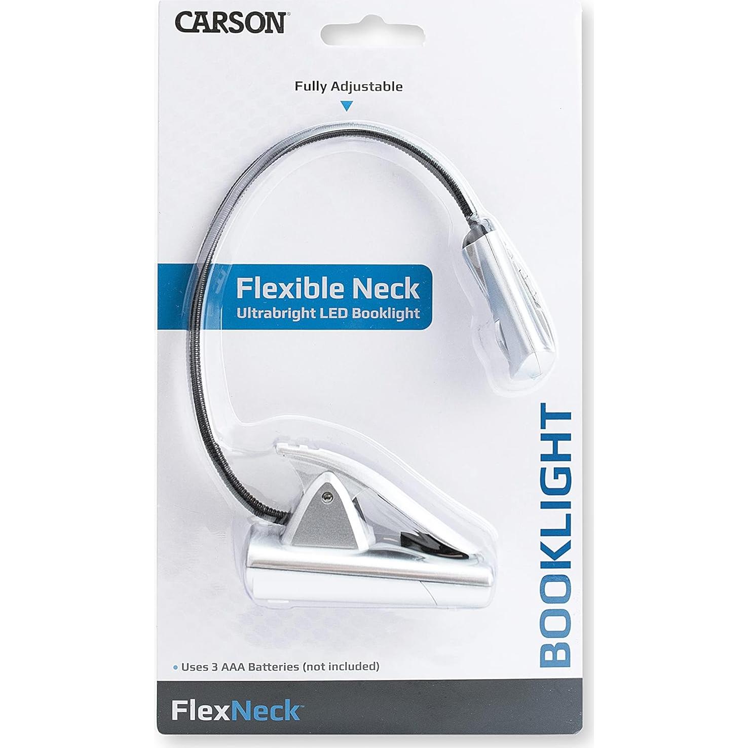 Luz de Lectura LED Carson FlexNeck Ajustable Plata FL-55