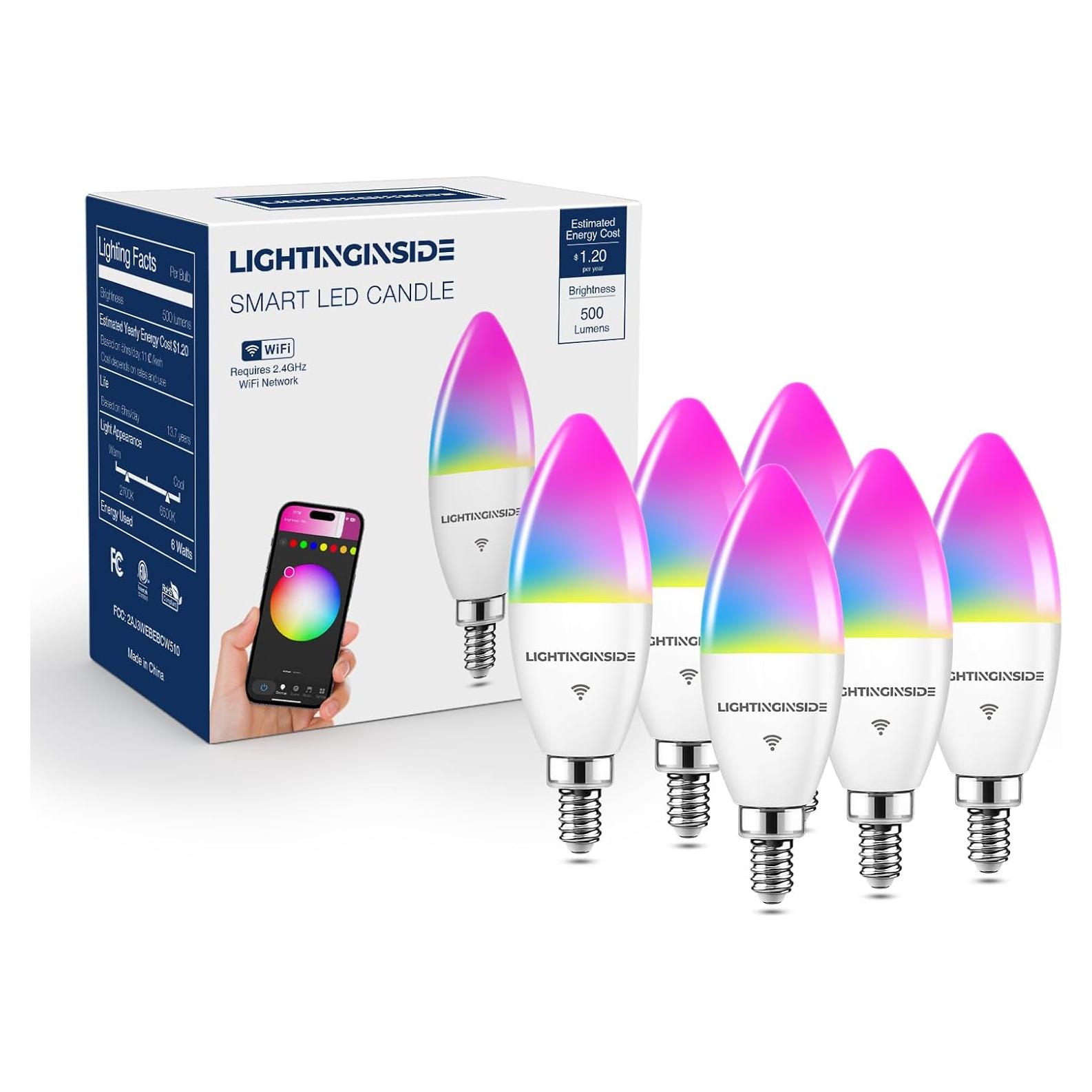 Bombillas LED E12 Smart Lightinginside 6W 500LM 16 Colores