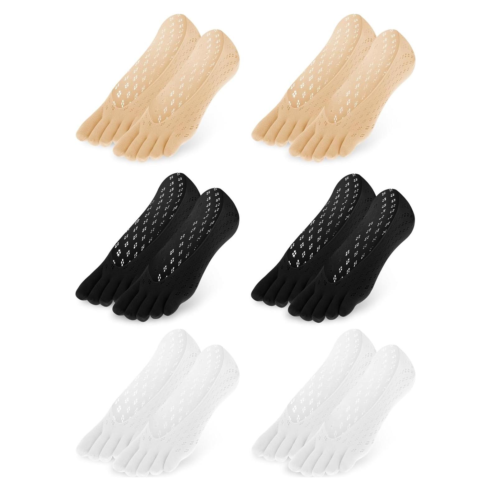 Calcetines de Compresión Ortopédica Ptwola 6 Pares 5 Dedos