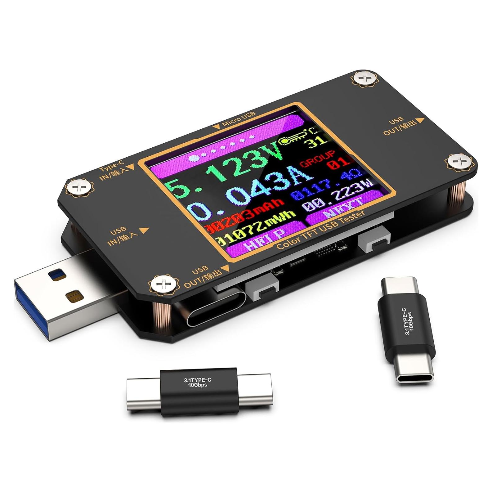 Medidor USB Tester YOJOCK A3 Multímetro Digital 2-en-1