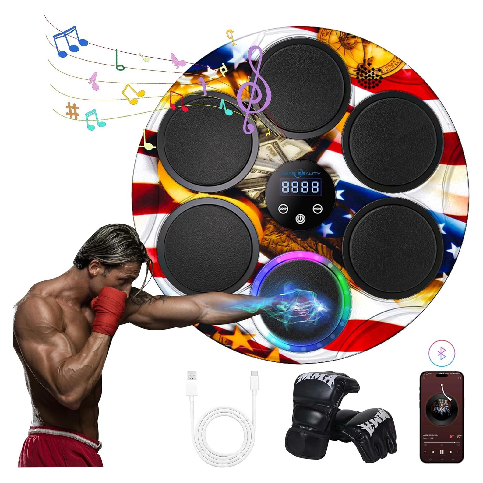 Máquina de Boxeo AMAS Beauty con Guantes y Bluetooth