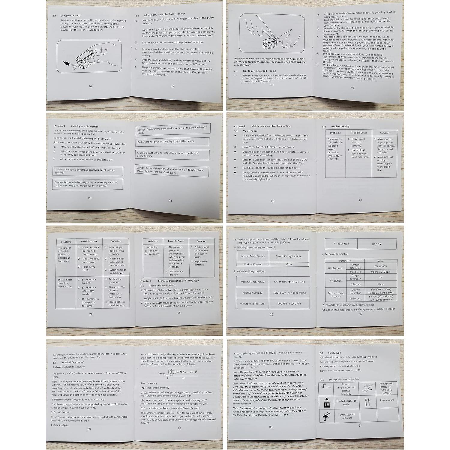 Oxímetro de Pulso Zacurate 500DL con Funda y Baterías