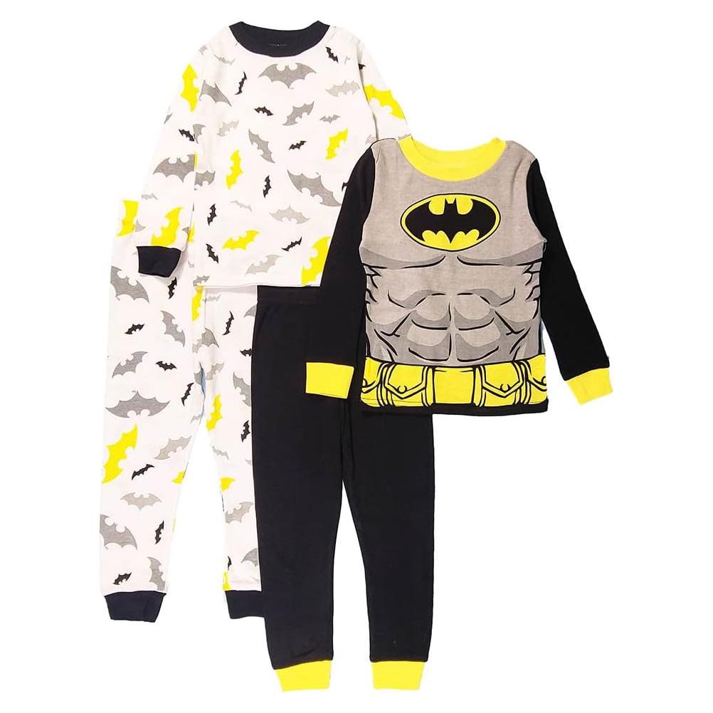 Conjunto de Pijama 4 Piezas Batman DC Comics Niños 3-10 Años