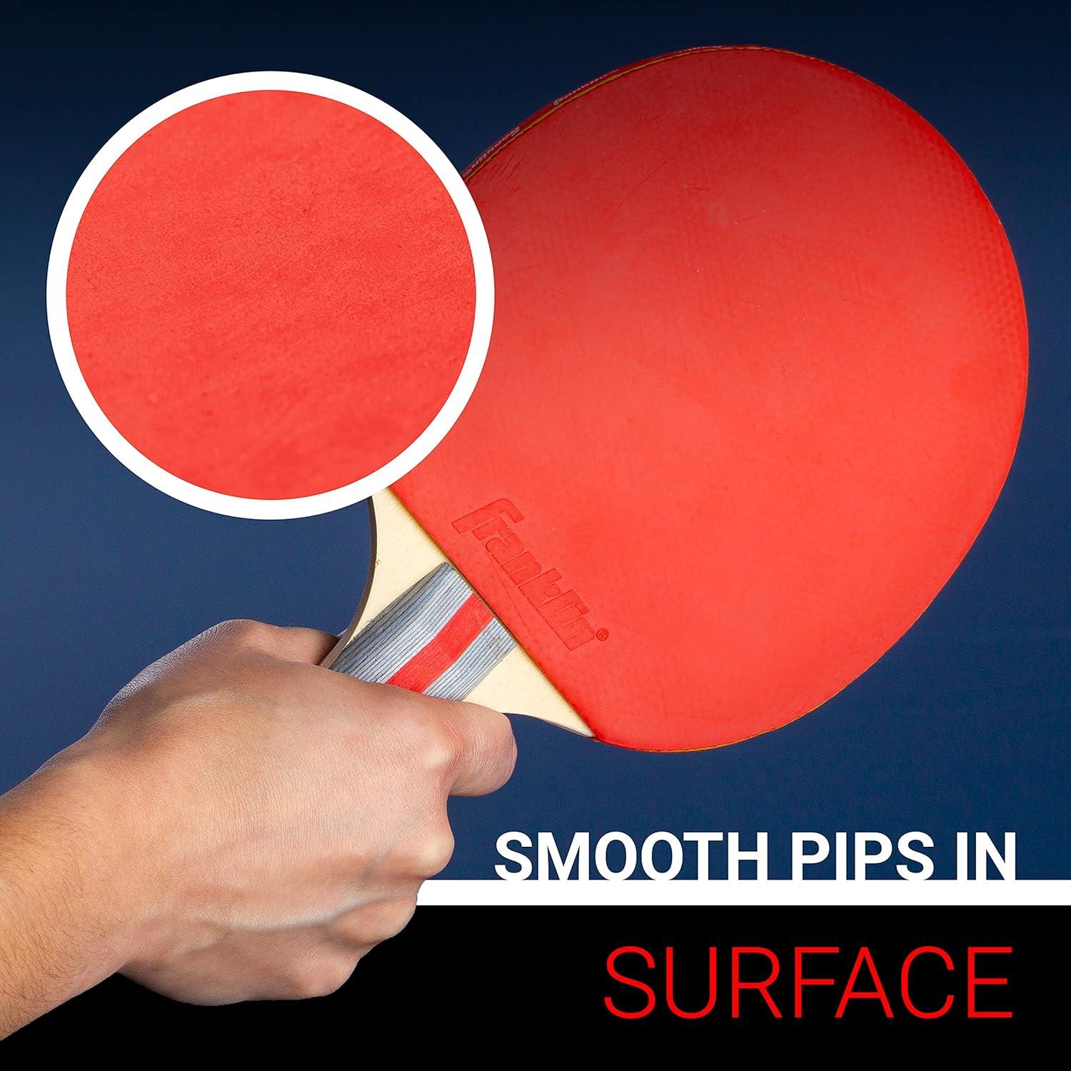 Paleta de Tenis de Mesa Franklin Sports - Rendimiento - Rojo/Gris