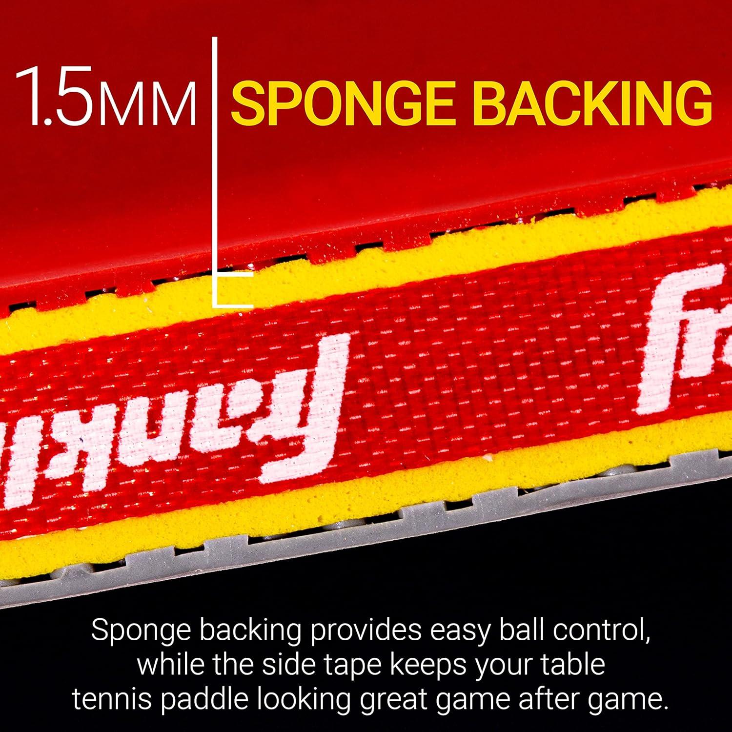 Paleta de Tenis de Mesa Franklin Sports - Rendimiento - Rojo/Gris