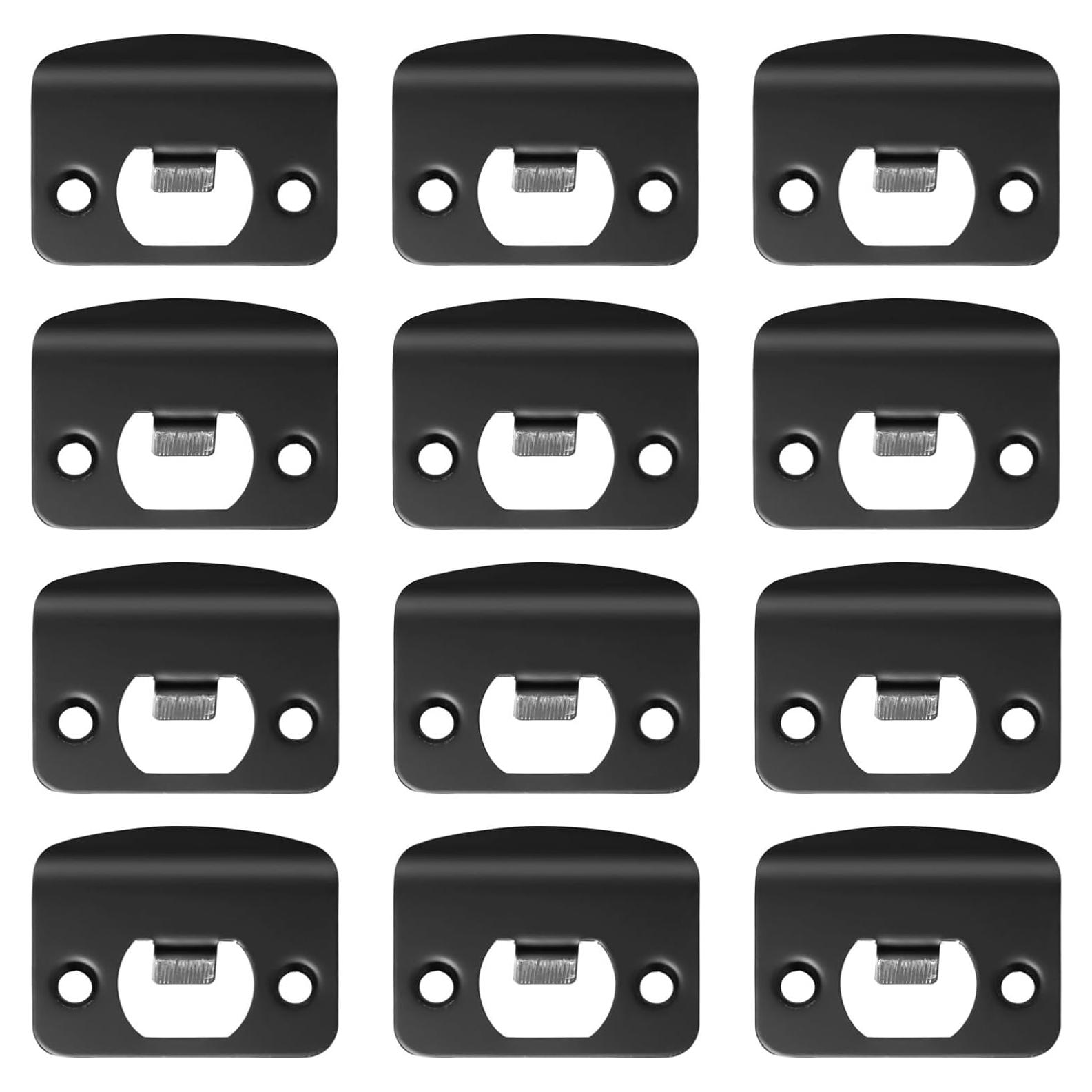 Placas de Golpe para Puertas OMISTAR Acero Inoxidable Negro 12 Pcs