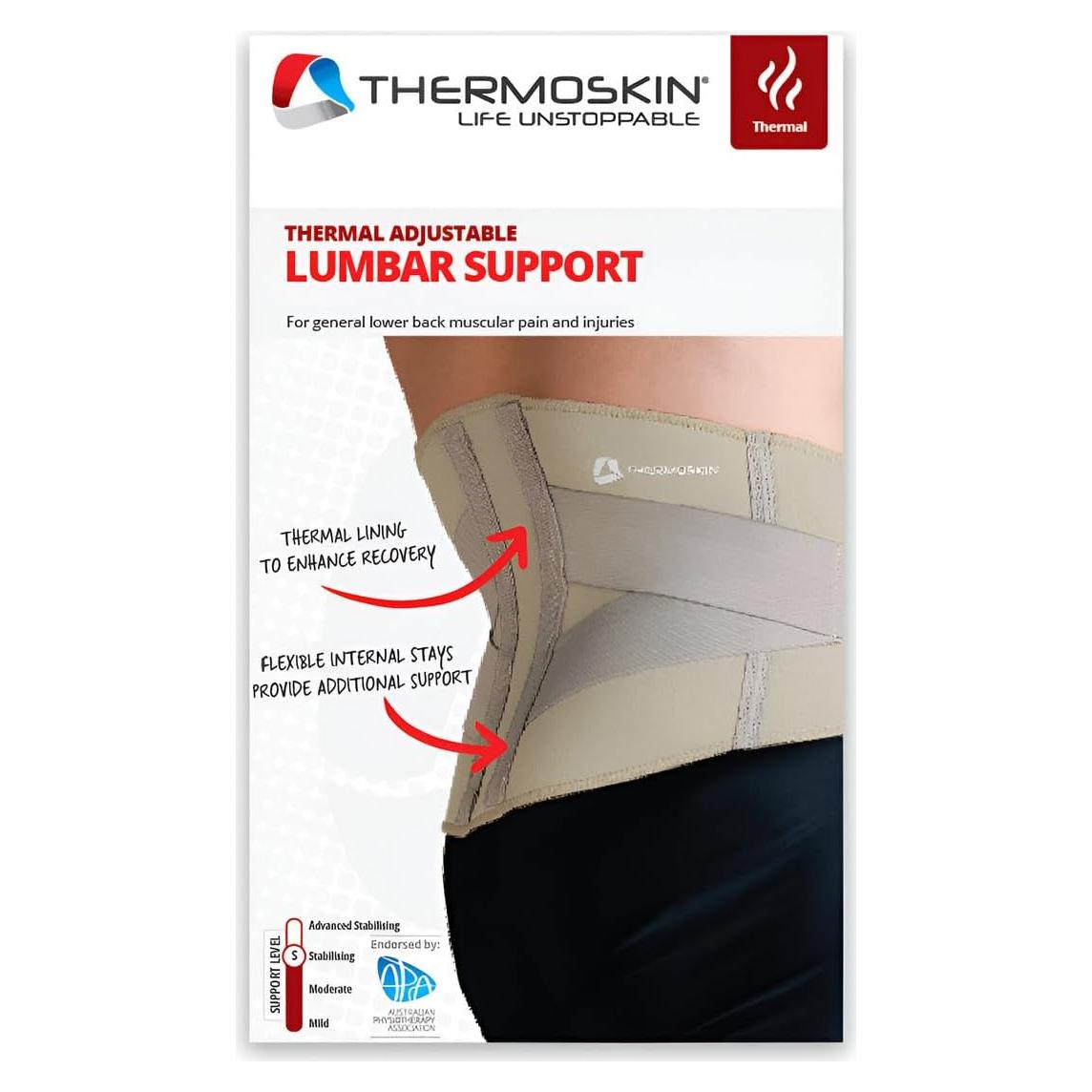 Soporte Lumbar Thermoskin X-Pequeño Alivio Dolor Espalda