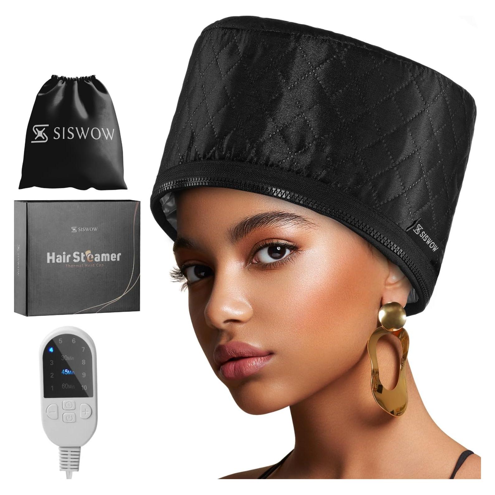 Gorro Térmico para Cabello SISWOW - Acondicionador Profundo Negro