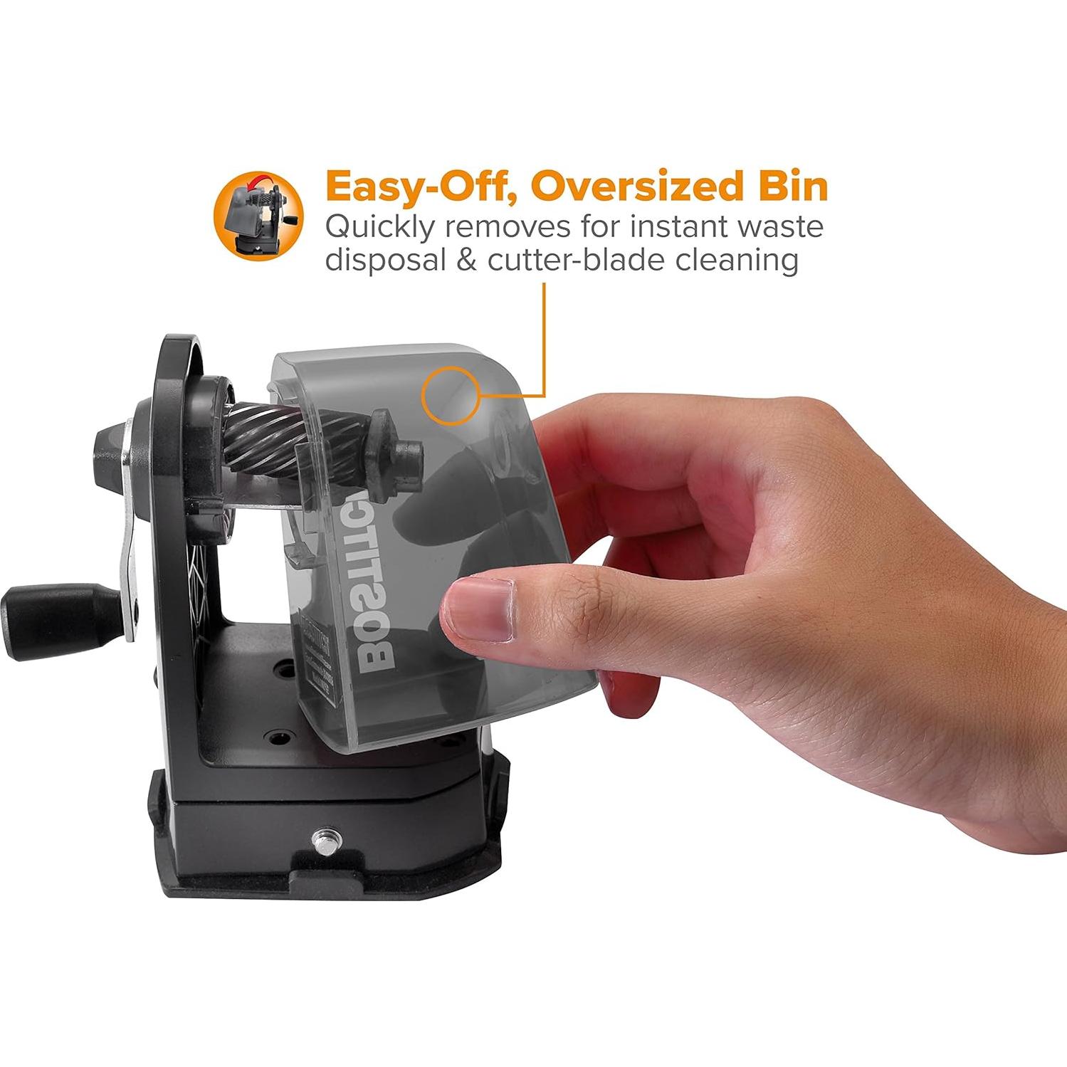 Afilador de lápices Bostitch MPS2-BLK, montaje 2 en 1