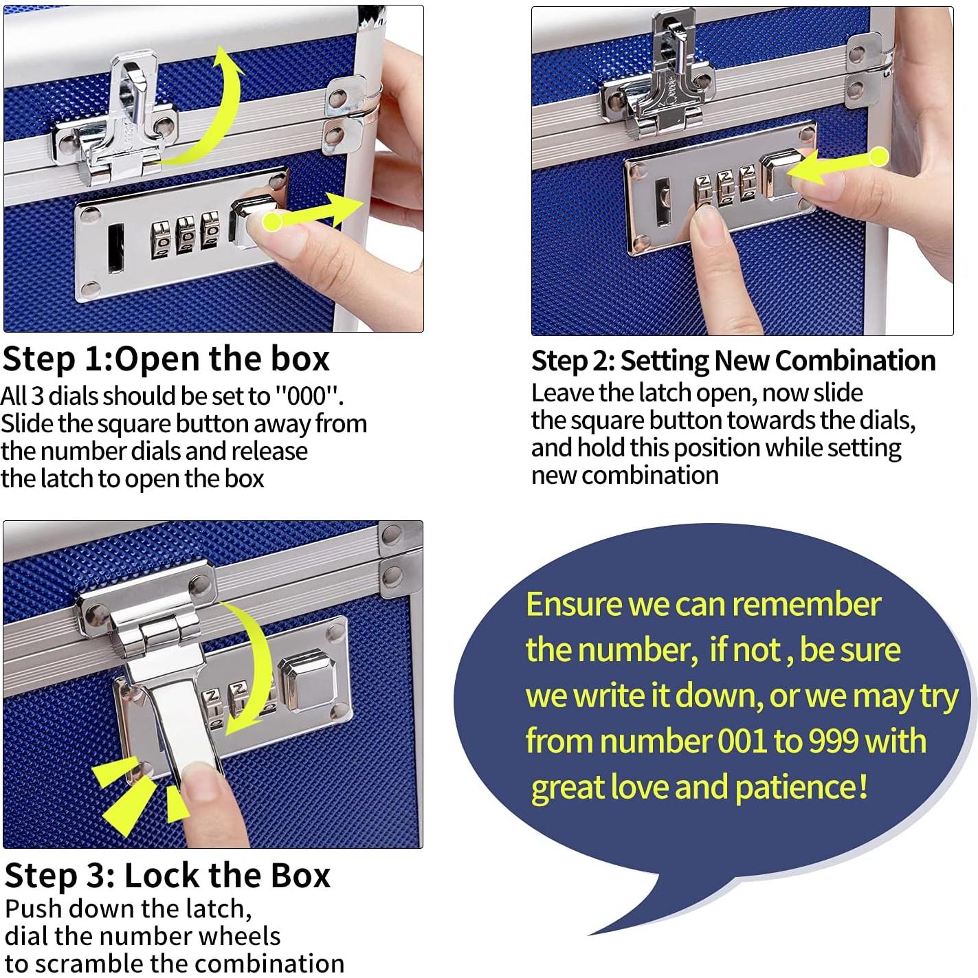 Caja de Medicamentos HEWEI WORKS Cerrable 36x18x21cm Azul