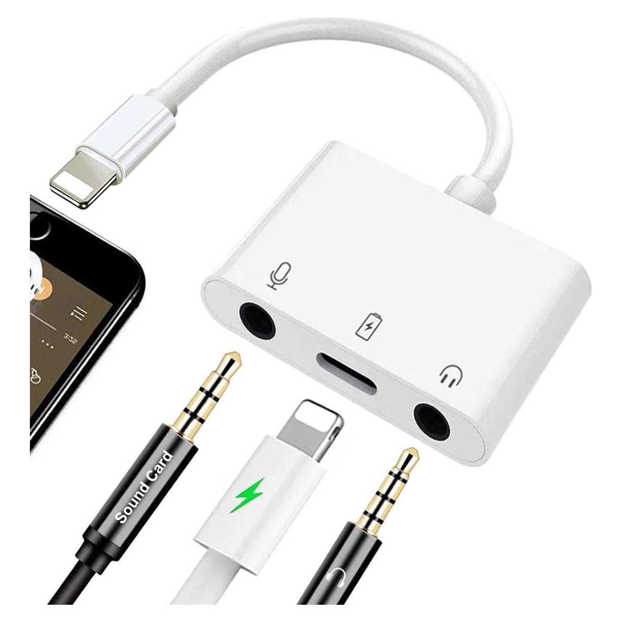 Adaptador de Micrófono Ceotsak Lightening a 3.5mm para iPhone