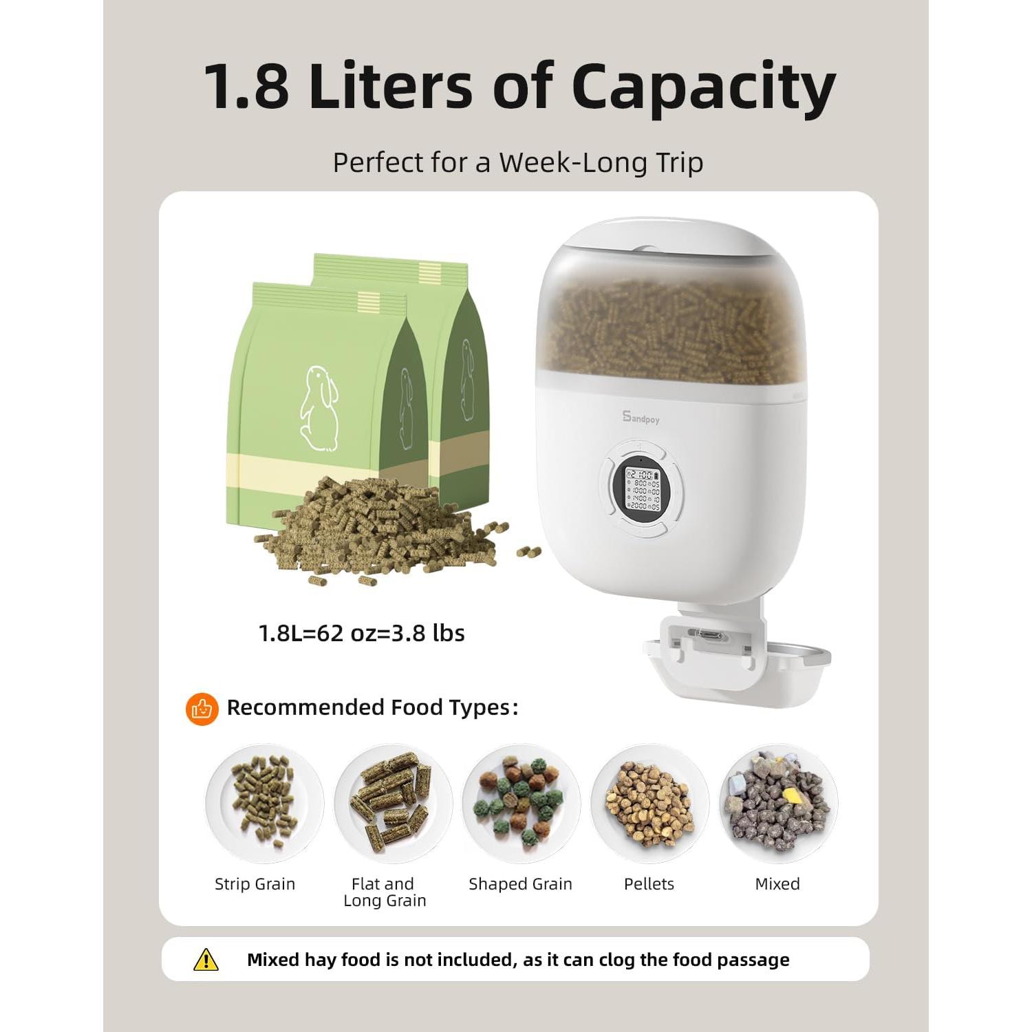 Comedero Colgante Sandpoy F15-L Automático para Conejos