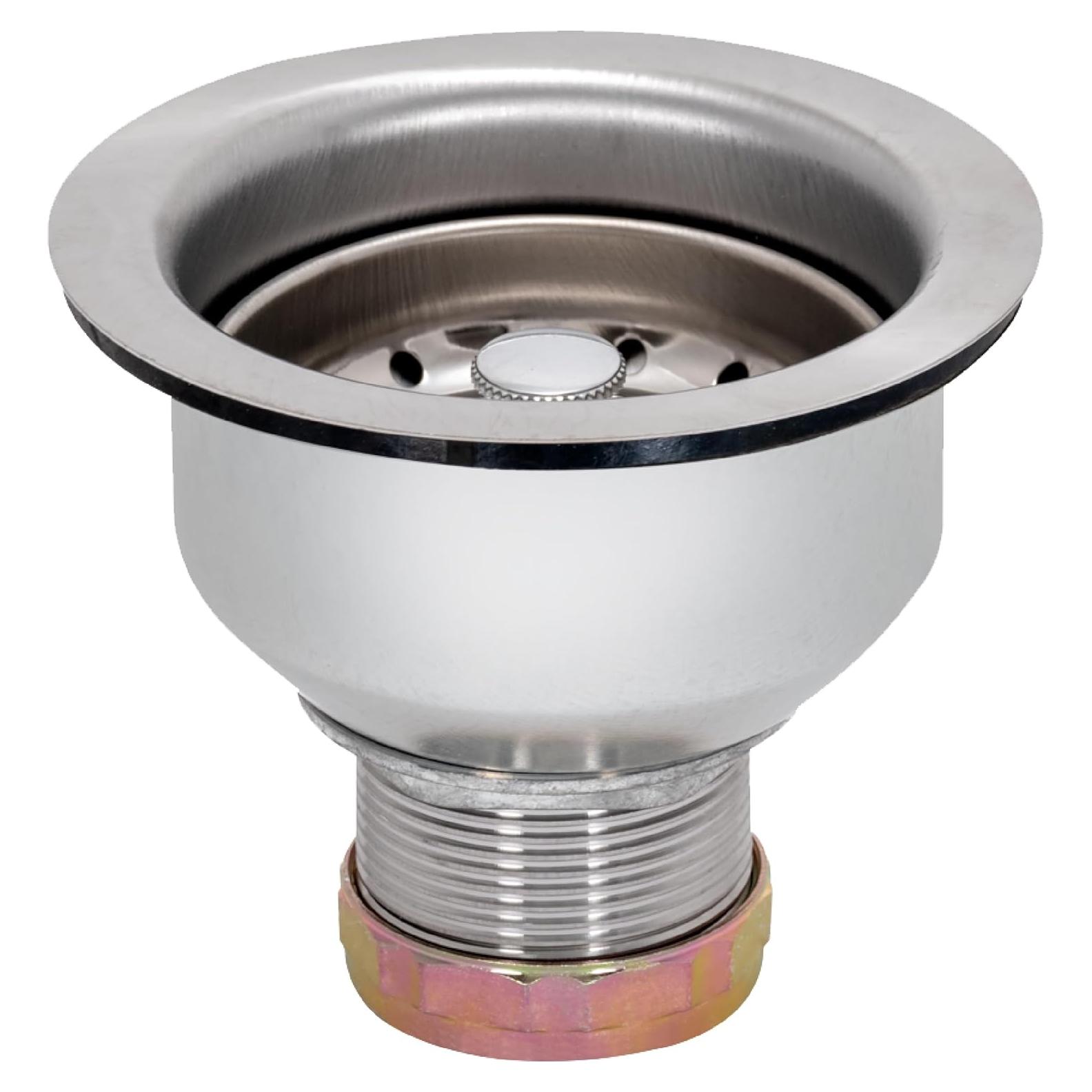 Colador de Fregadero de Cocina EZ-FLO Doble Taza Acero Inoxidable