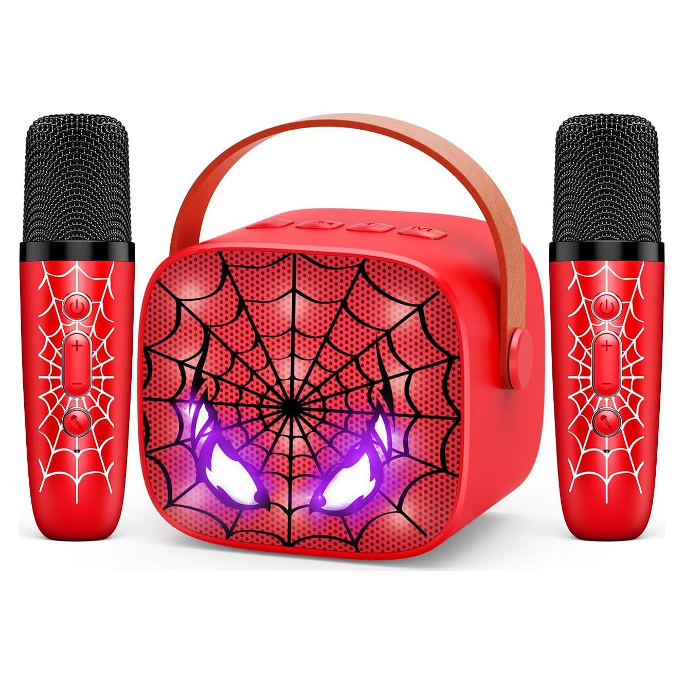 Mini Máquina de Karaoke Inalámbrica Bluetooth LED Rojo