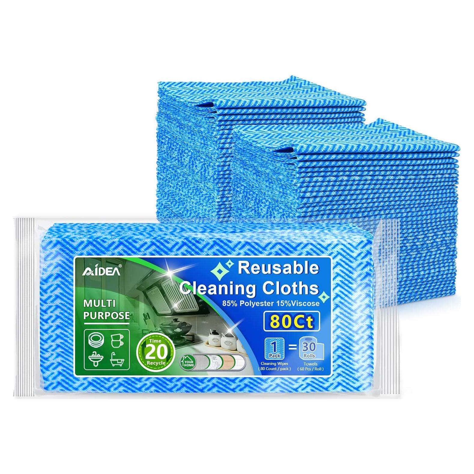 Toallitas de Limpieza AIDEA Reutilizables 40 Unidades 30x60cm
