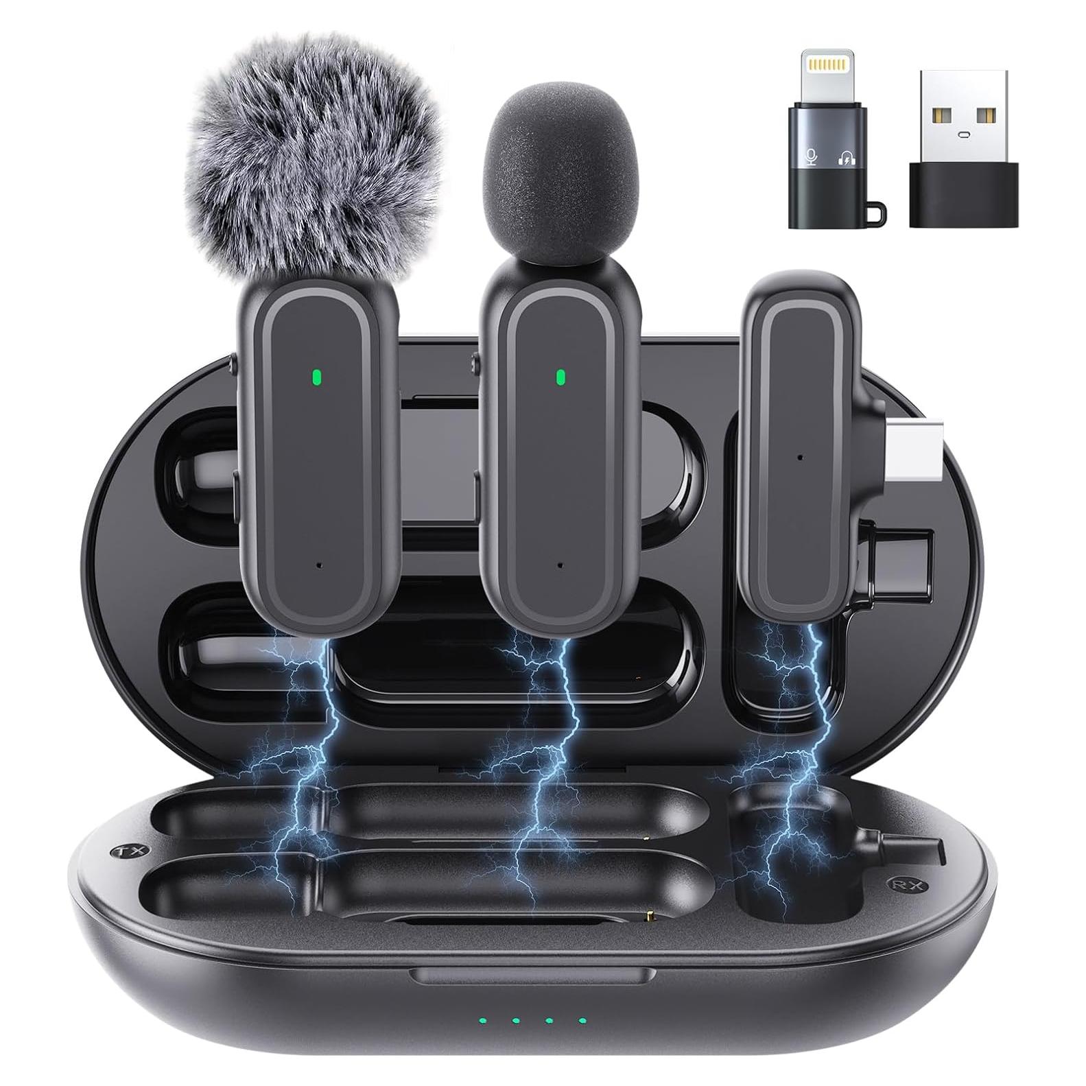 Micrófonos Lavalier Inalámbricos Voijump DT625 - 2 Unidades con Estuche