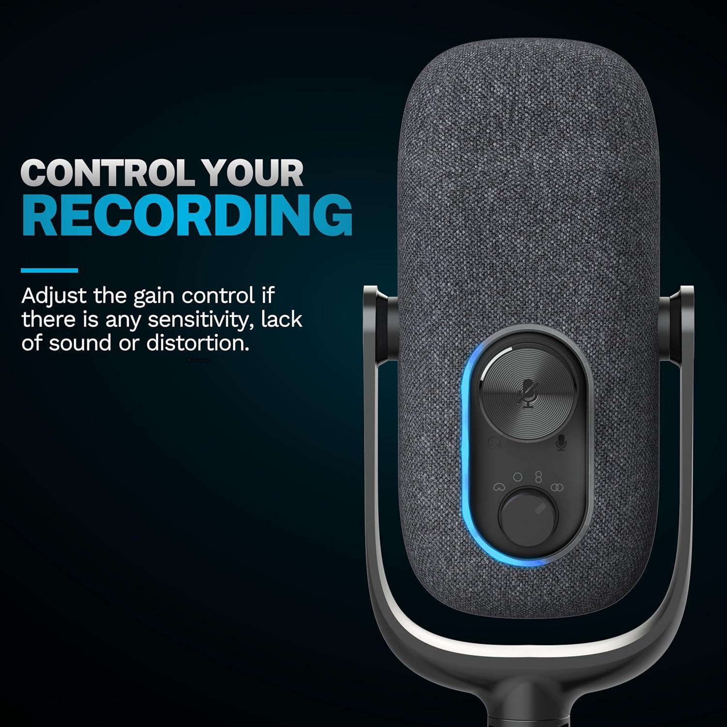 Micrófono USB JLab Epic Talk para Juegos y Streaming, 192kHz