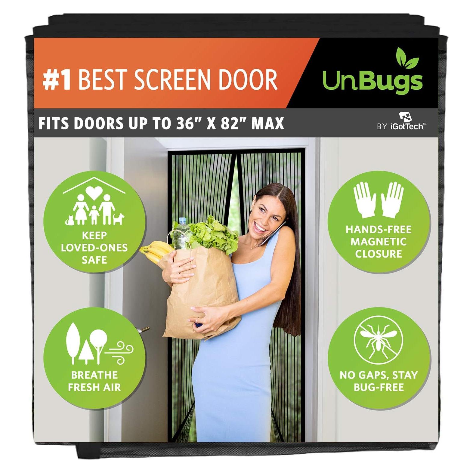 Puerta de Pantalla Magnética UnBugs - 91 x 208 cm - Cierre Automático