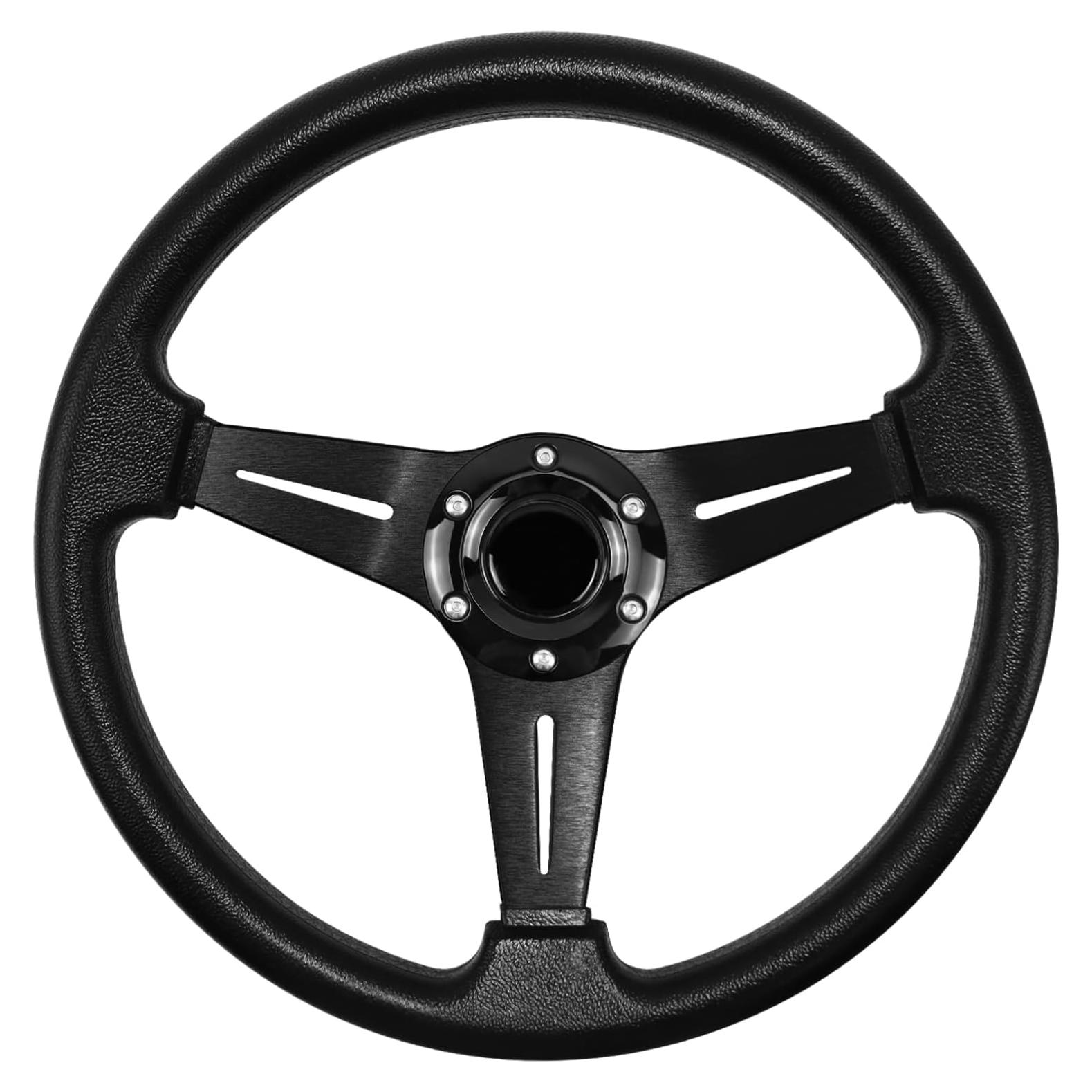 Volante de Carreras QYMOPAY 35 cm Antideslizante Negro