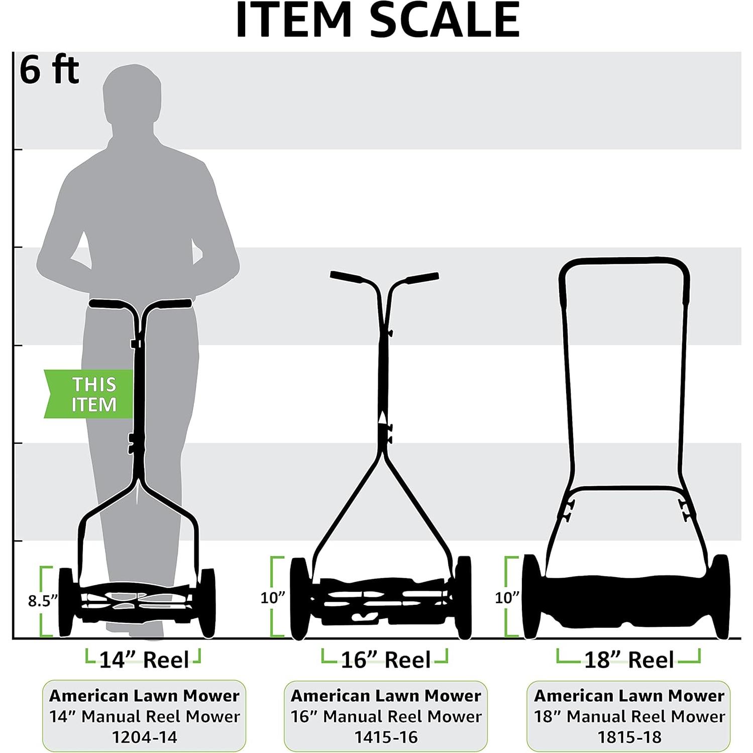 Cortadora de Césped Manual American Lawn 1204-14 35.5 cm 4 Cuchillas