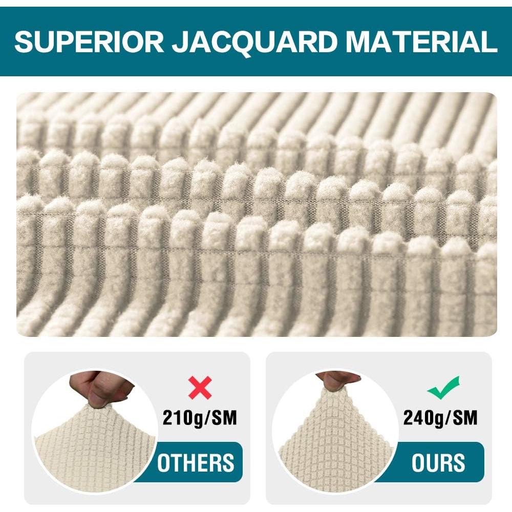 Funda de Taburete de Bar Turquoize Juego de 4 Natural