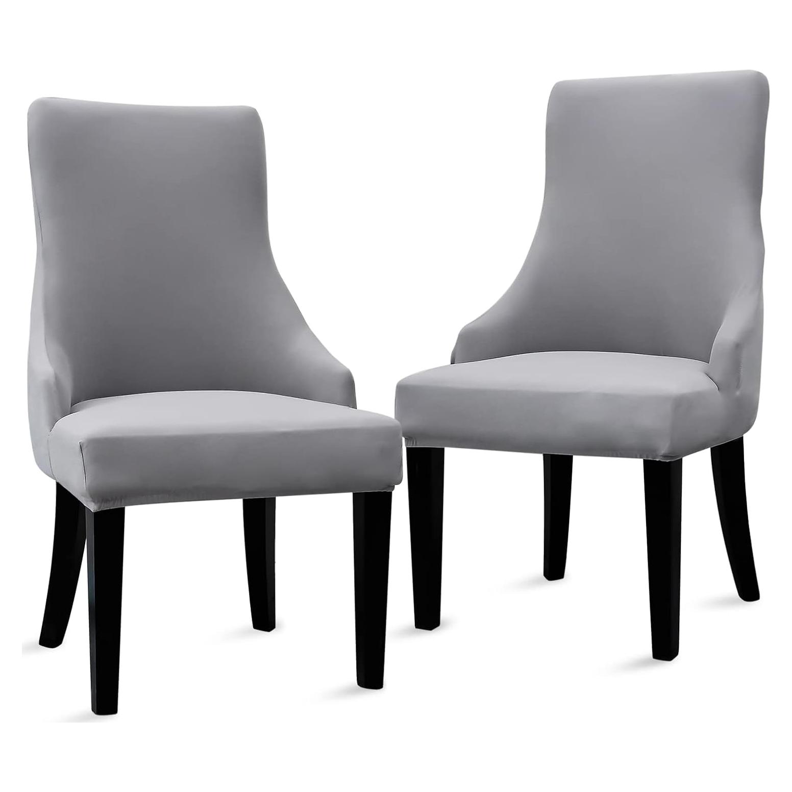 Funda de Silla Liykimt 2 Unidades Gris Claro Moderna