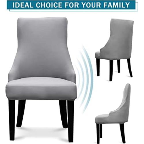 Funda de Silla Liykimt 2 Unidades Gris Claro Moderna