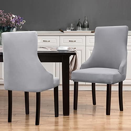 Funda de Silla Liykimt 2 Unidades Gris Claro Moderna