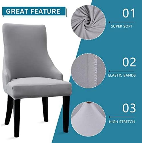 Funda de Silla Liykimt 2 Unidades Gris Claro Moderna