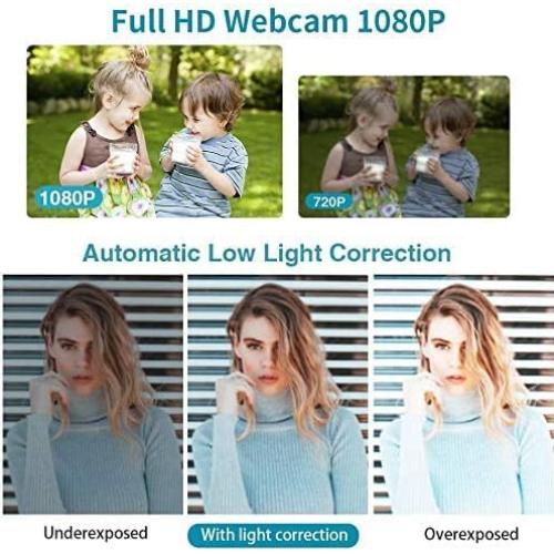 Cámara Web 4K ZIQIAN W8A 1080P con Micrófono y Trípode